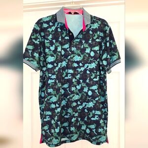 Greyson Camouflage Polo Shirt - Black and Green